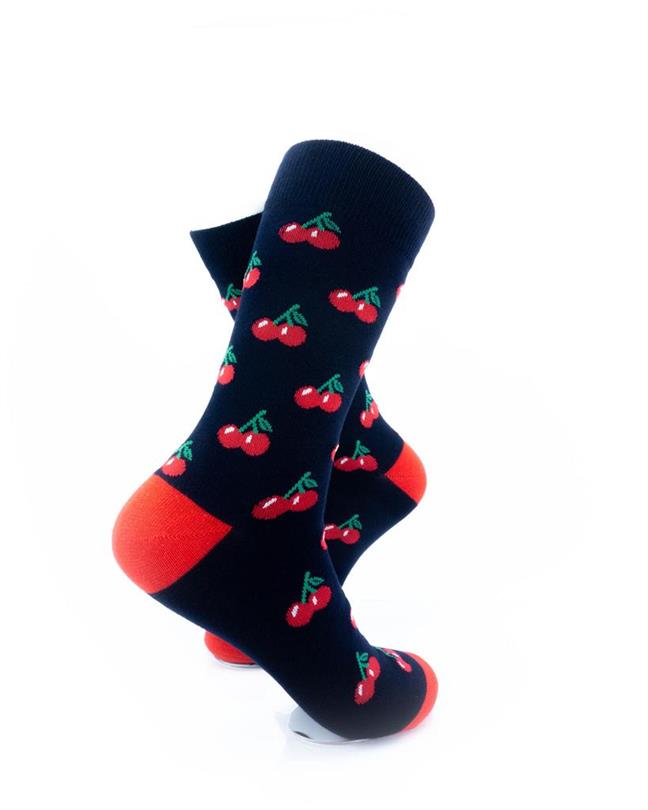 cooldesocks red cherry crew socks right view image
