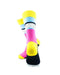 cooldesocks retro colorful pink crew socks rear view image