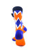 cooldesocks retro electric orange blue crew socks rear view image