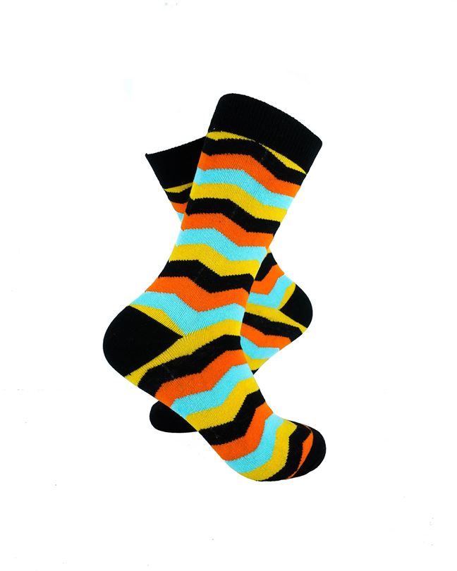 Retro Zig Zag Blue Orange