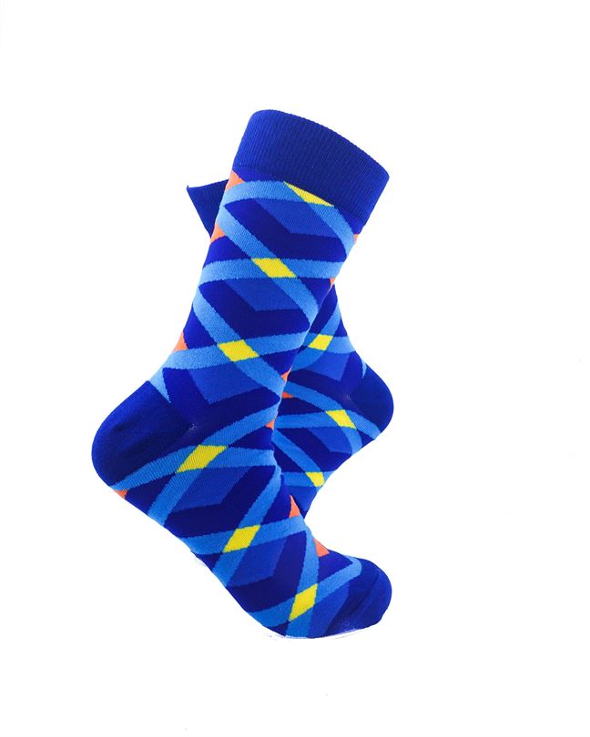 cooldesocks ribbon blue crew socks right view image