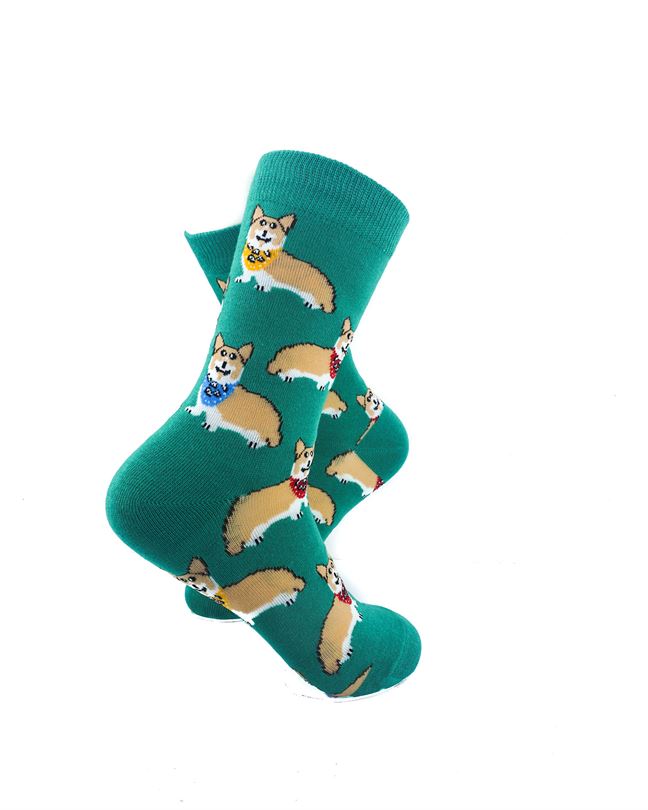 cooldesocks royal corgis crew socks right view image