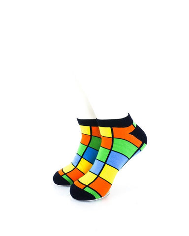 cooldesocks rubik colorful ankle socks front view image