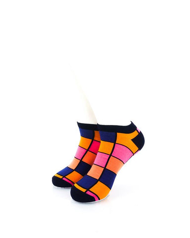 cooldesocks rubik orange ankle socks front view image