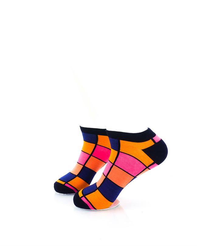 cooldesocks rubik orange ankle socks left view image