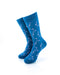 cooldesocks safety pin blue crew socks front view image
