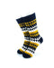 cooldesocks saw blade white gold crew socks front view image