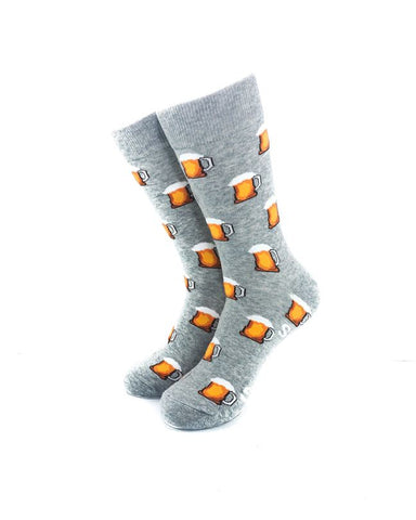 cooldesocks say bring me some beers crew socks front view image