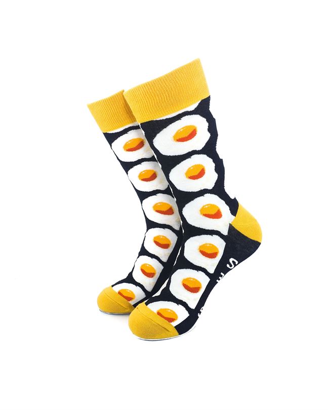 cooldesocks say bring me some eggs crew socks front view image