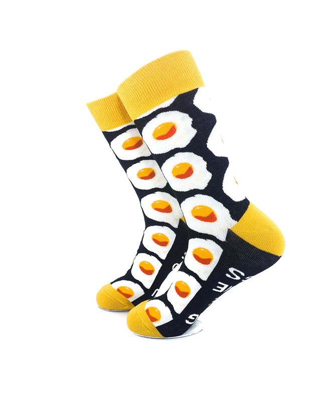 cooldesocks say bring me some eggs crew socks left view image