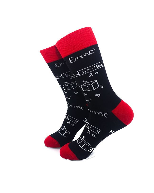 cooldesocks say struggle with math crew socks left view image