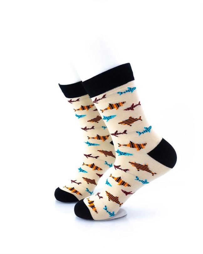 cooldesocks schooling sharks quarter socks left view image
