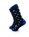 cooldesocks sea fishes small pattern crew socks left view image