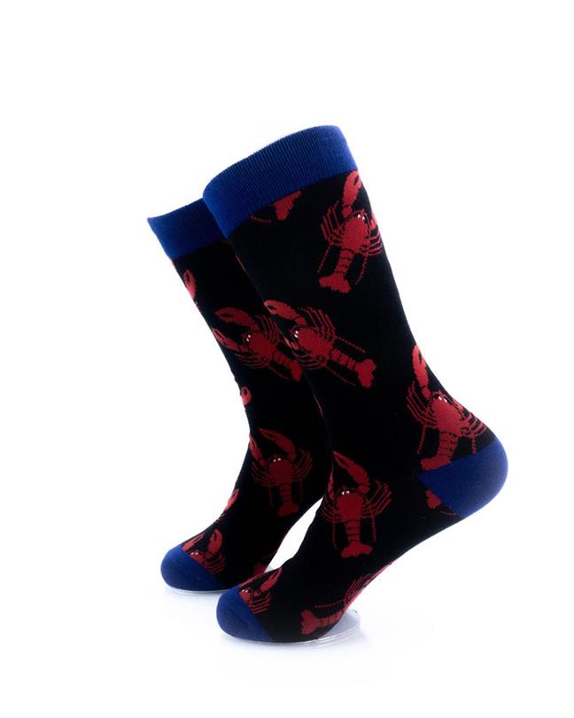 cooldesocks seafood red lobster crew socks left view image