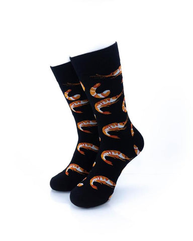 cooldesocks seafood shrimp crew socks front view image