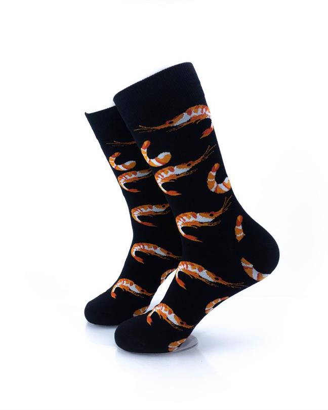 cooldesocks seafood shrimp crew socks left view image