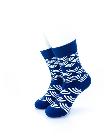 cooldesocks seigaiha quarter socks front view image