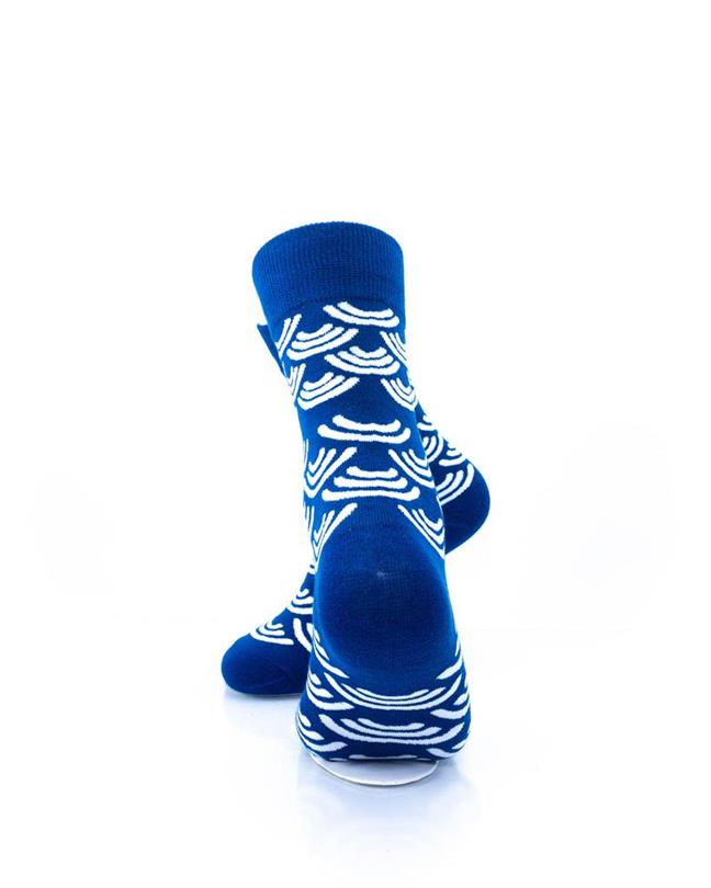 cooldesocks seigaiha quarter socks rear view image