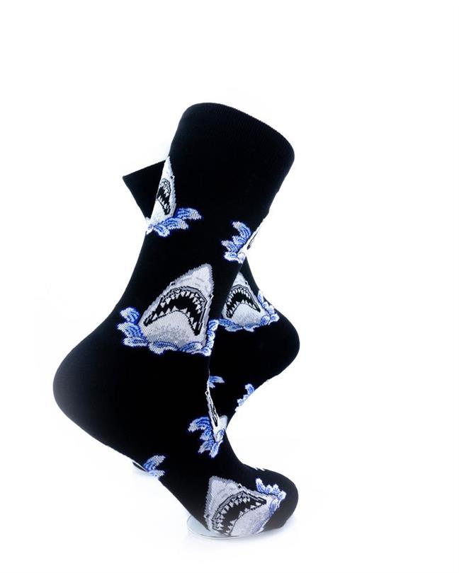 cooldesocks shark attack crew socks right view image