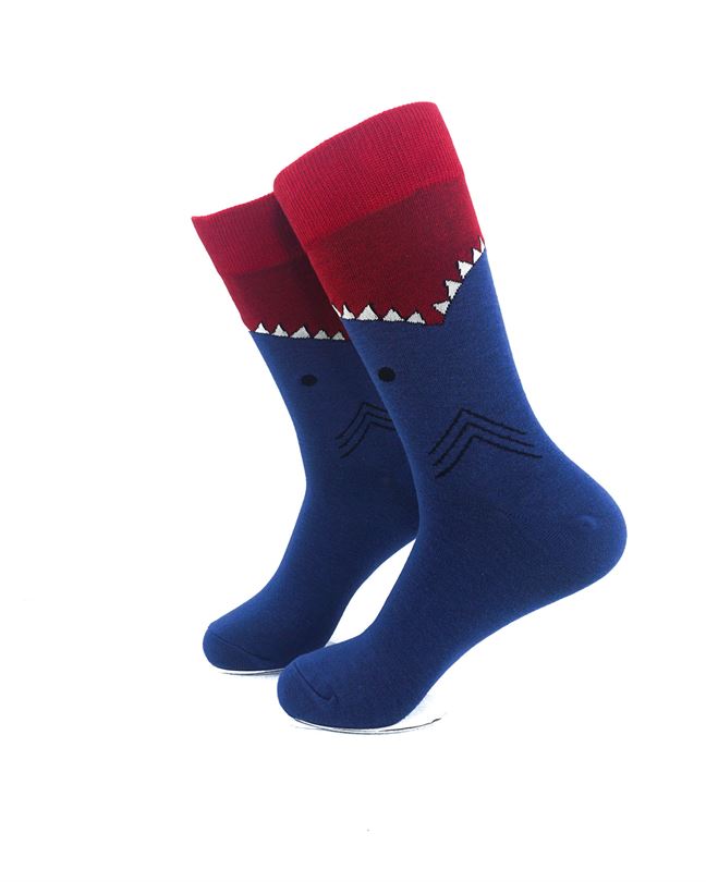 cooldesocks shark bite crew socks left view image