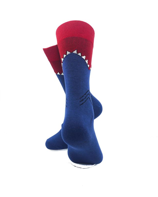 cooldesocks shark bite crew socks rear view image
