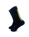cooldesocks simple stripe black green crew socks left view image