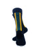 cooldesocks simple stripe black green crew socks rear view image