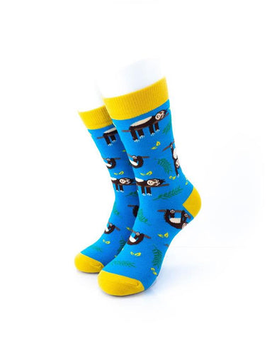 cooldesocks sloths crew socks front view image