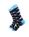 cooldesocks sneakers blue crew socks left view image