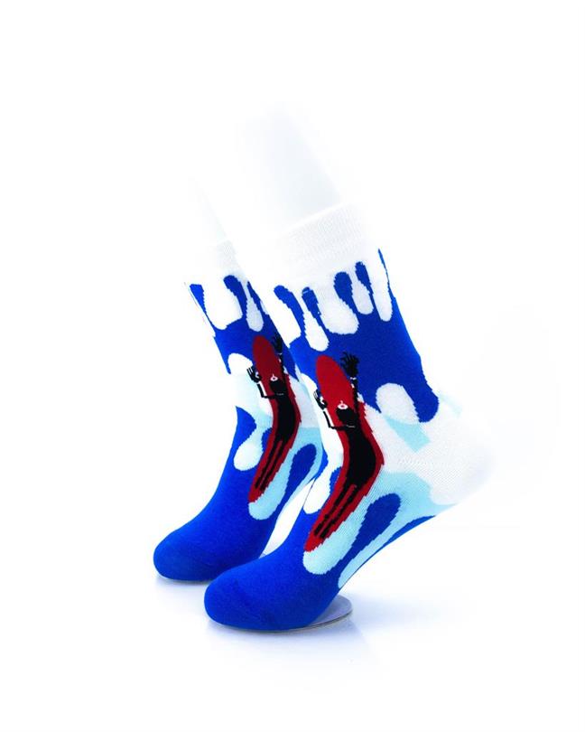 cooldesocks snow surfing crew socks left view image