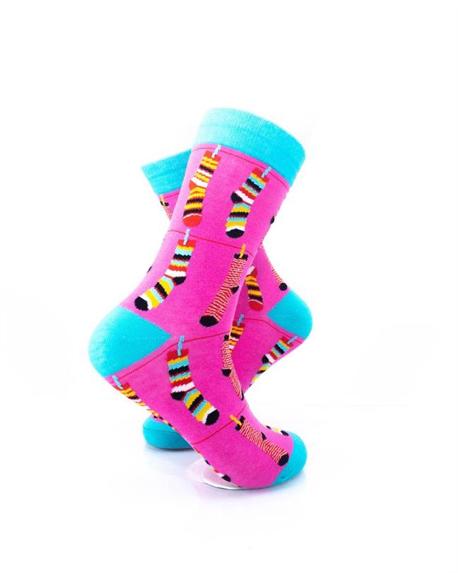 cooldesocks socks pink crew socks right view image