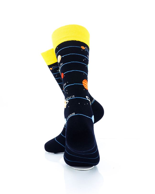cooldesocks solar system 2 crew socks rear view image