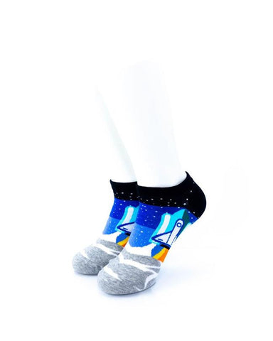 cooldesocks spaceship ankle socks front view image