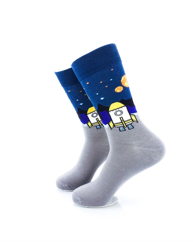 cooldesocks spaceship landing crew socks left view image
