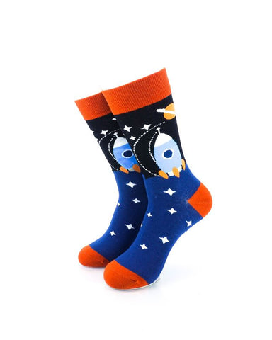 cooldesocks spaceship orbiting crew socks front view image