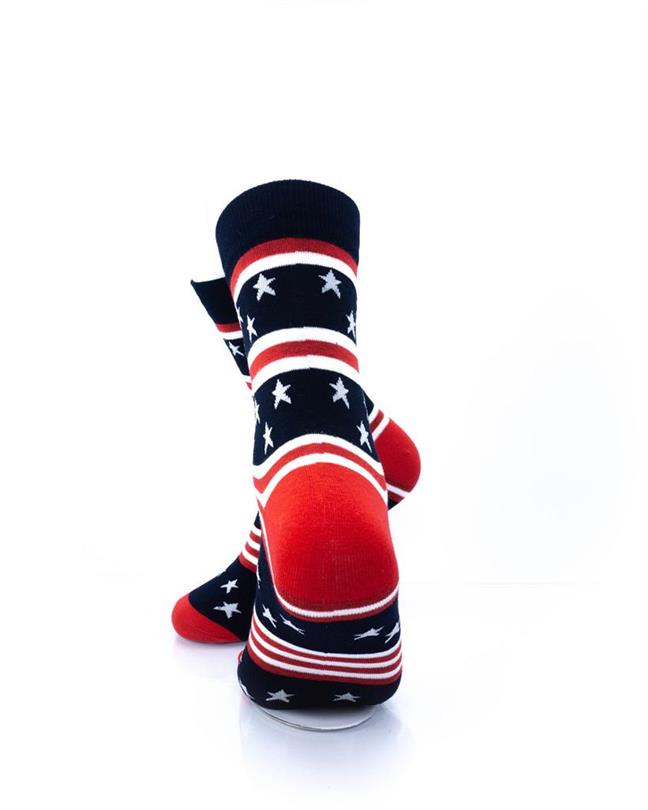 cooldesocks star spangled black crew socks rear view image