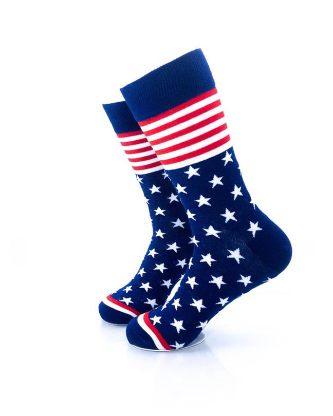 cooldesocks star spangled blue crew socks left view image