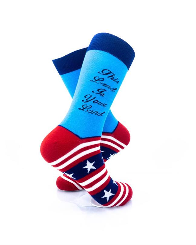 cooldesocks star spangled lady liberty crew socks right view image