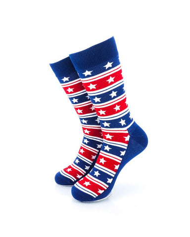 cooldesocks star spangled stars crew socks front view image