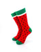 cooldesocks strawberries crew socks front view image
