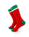 cooldesocks strawberries crew socks left view image
