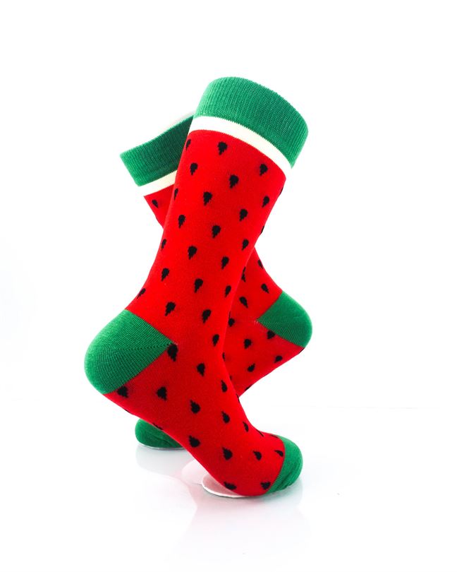 cooldesocks strawberries crew socks right view image
