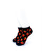 cooldesocks strawberries in black ankle socks front view image