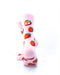 cooldesocks strawberries in pink crew socks rear view image