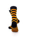 cooldesocks striped black orange crew socks rear view image
