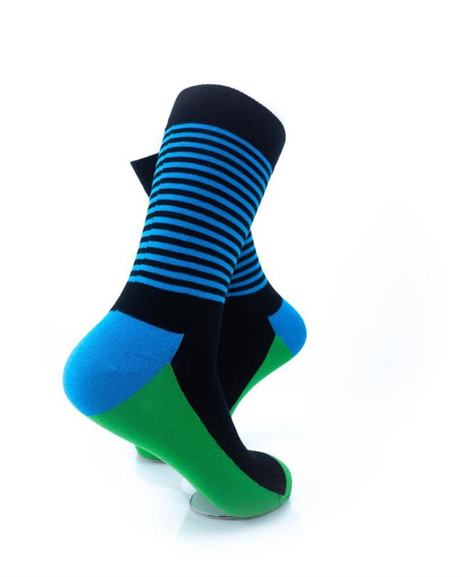 cooldesocks striped blue green crew socks right view image