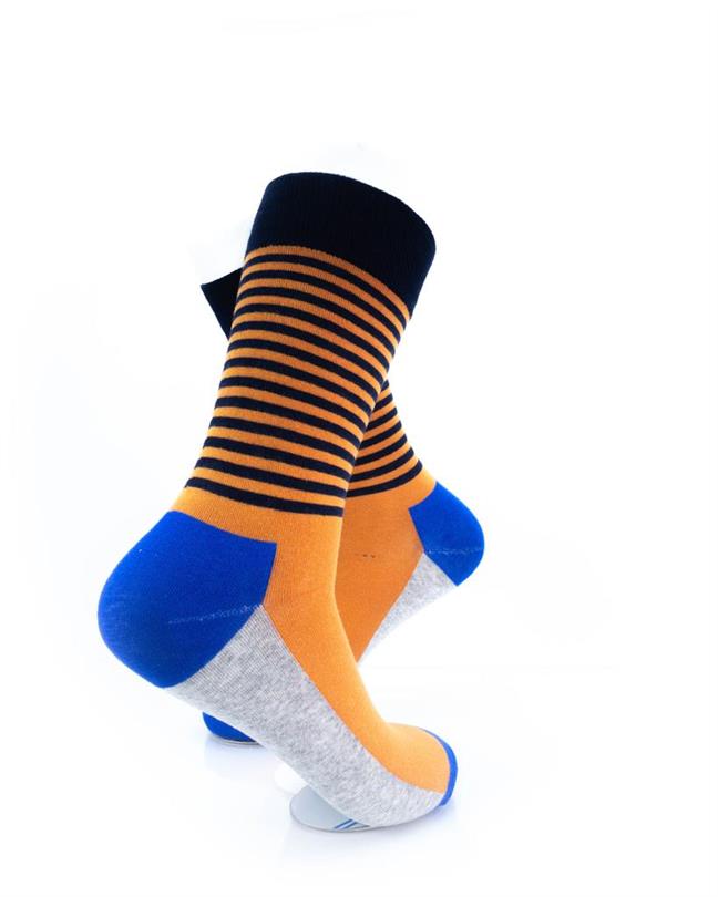 cooldesocks striped blue orange crew socks right view image