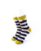 cooldesocks striped cute lion quarter socks front view image