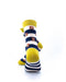 cooldesocks striped cute lion quarter socks rear view image