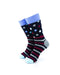cooldesocks striped dot black crew socks front view image